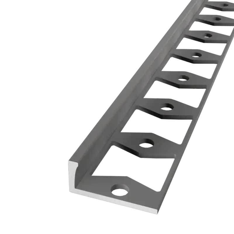 Populair Küberit - In-egaliseer eindprofiel 307 tot 6mm PVC RVS (250 cm)