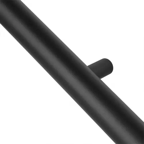 Beperkte Voorraad Trapleuning blind zwart rond 45 mm 350 cm