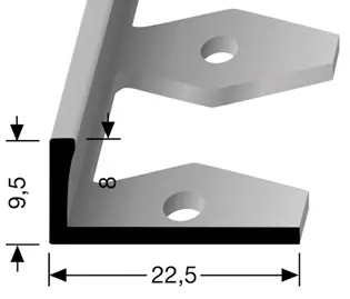 Superprijs Küberit - Eindprofiel 303 F0 Natuur (EB) Open Geponst - 250 cm