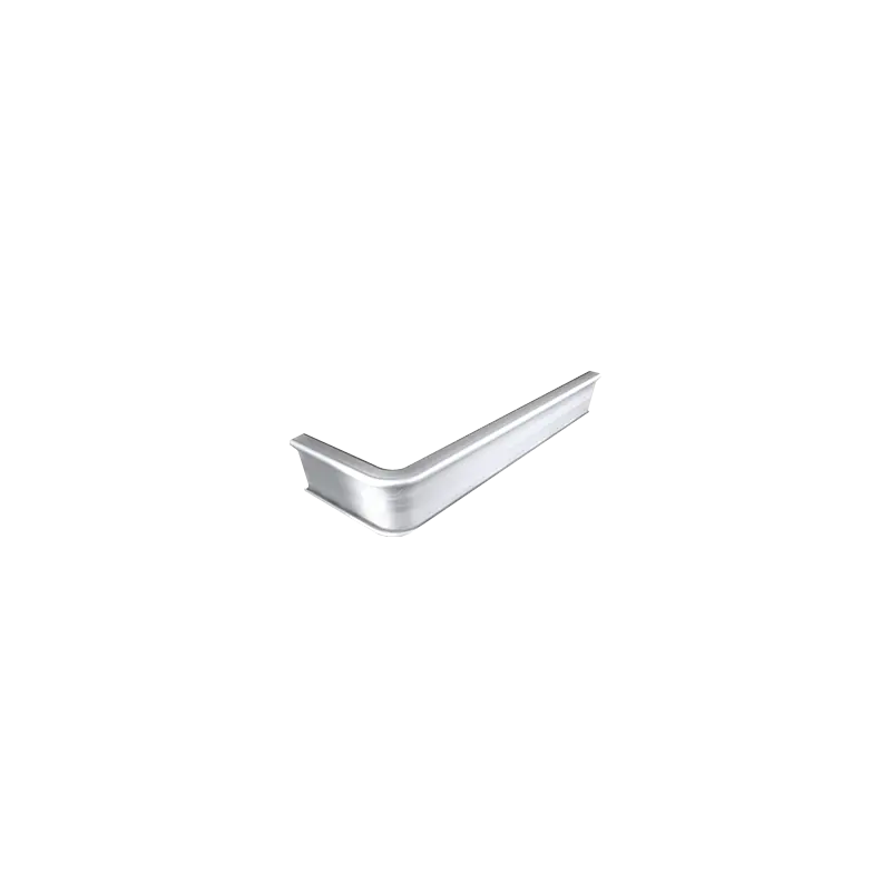 Merkproduct Küberit - Inschuif trapprofiel 845 hoek links 3mm PVC zilver - 100 cm