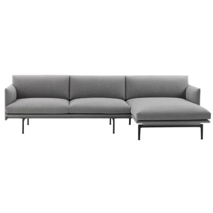 Muuto Outline bank 3 zits met chaise longue rechts-Fiord 151 Gratis Retour
