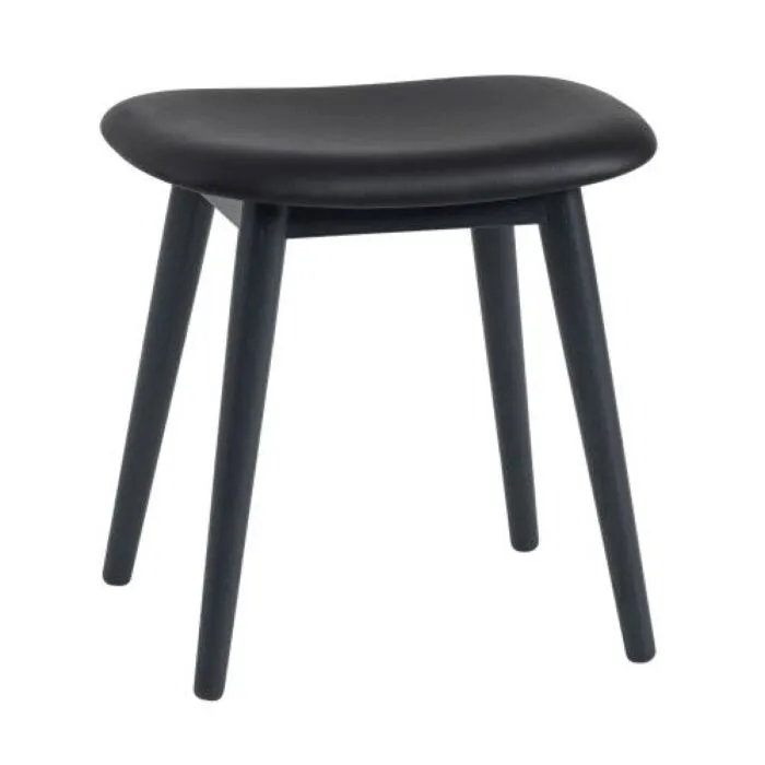 Flitsaanbieding muuto Fiber wood gestoffeerd krukje-Zwart