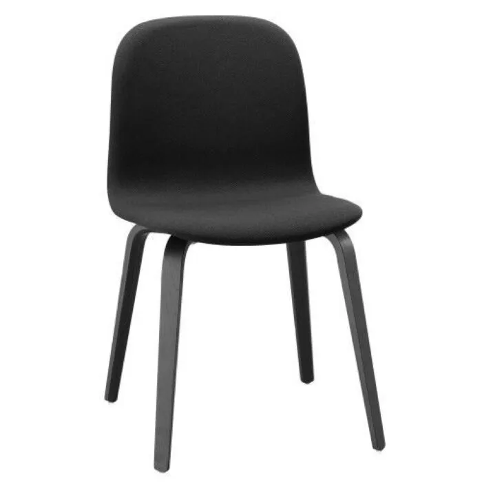 Muuto Visu wood gestoffeerde stoel-Zwart Premium