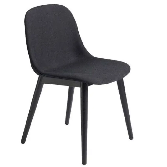 muuto Fiber Side wood gestoffeerde stoel-Remix 183 Beperkte Voorraad