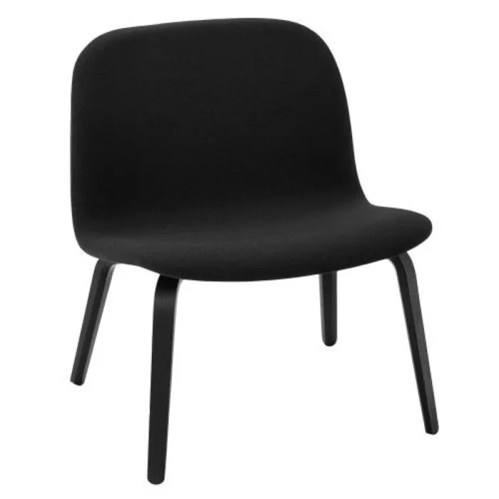 muuto Visu gestoffeerde loungestoel-Zwart Finale Uitverkoop