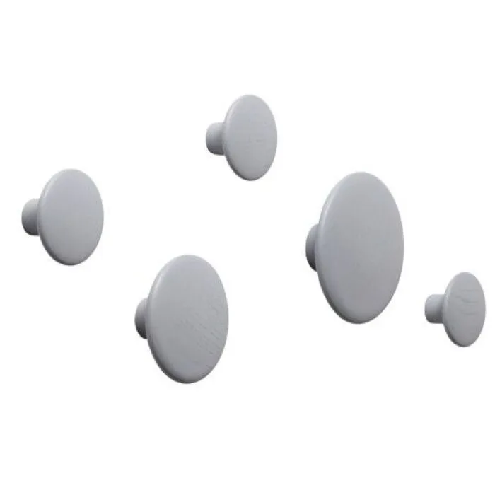 muuto Dots 5 stuks wandhaak-Grijs Flitsaanbieding