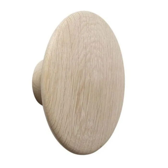 Populair muuto Dots large wandhaak-Eiken-wit