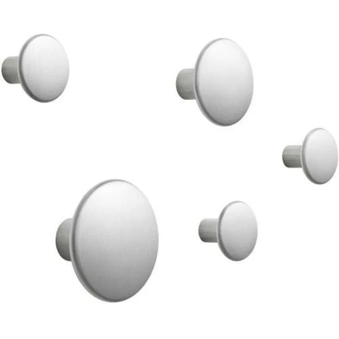 muuto Dots 5 stuks metal wandhaak-Aluminium Bestel Nu