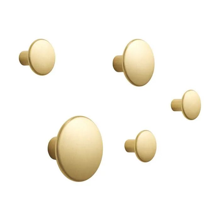 Actieprijs muuto Dots 5 stuks metal wandhaak-Messing