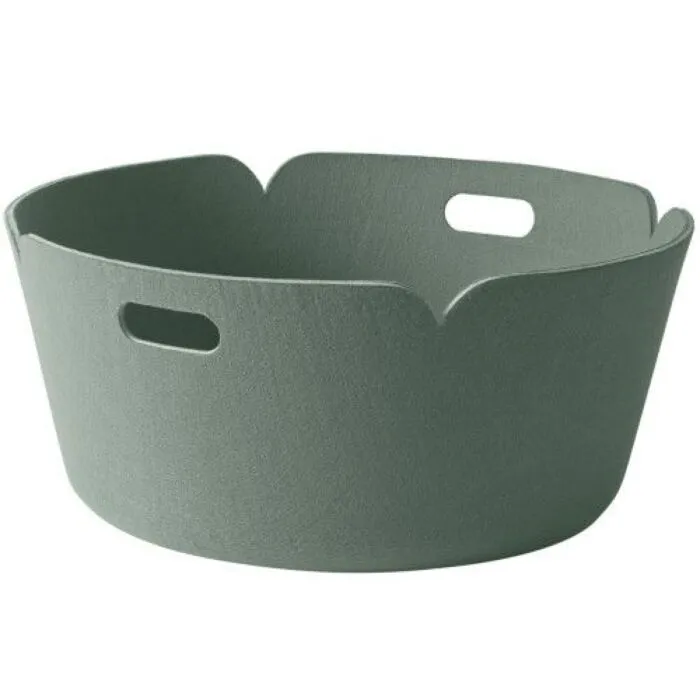 Veilige Betaling muuto Restore round opbergmand-Groen