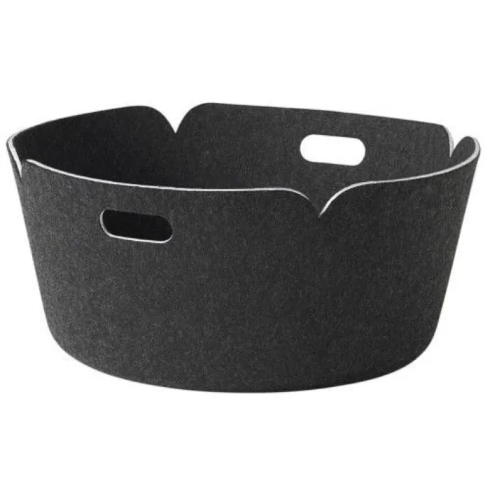 muuto Restore round opbergmand-Zwart-grijs Op = Op