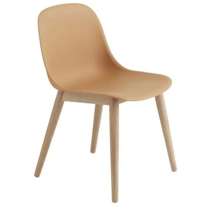 muuto Fiber Side Wood stoel-Oker geel Meest Verkocht
