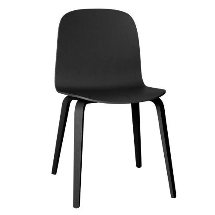 Seizoensaanbieding muuto Visu Wood stoel-Zwart