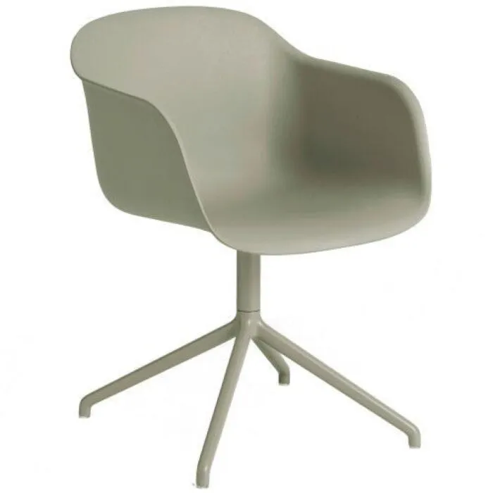 Meest Verkocht muuto Fiber Swivel stoel-Dusty green