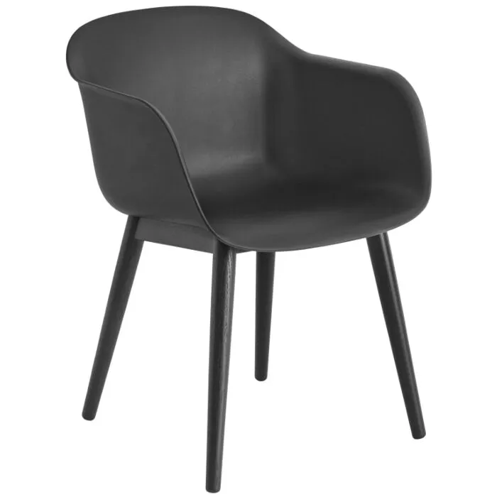 muuto Fiber Wood stoel-Zwart Nu Kopen