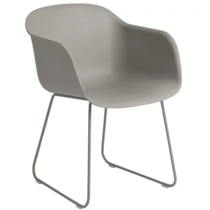 muuto Fiber Slede stoel-Grijs Aanbieding