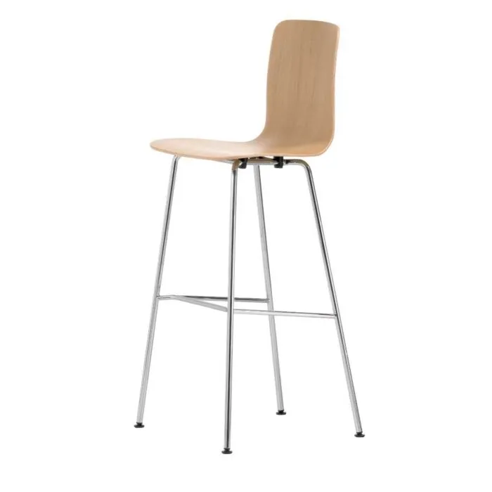 Exclusieve Aanbieding Vitra Hal Ply Stool barkruk-Zithoogte 80 cm-Licht eiken