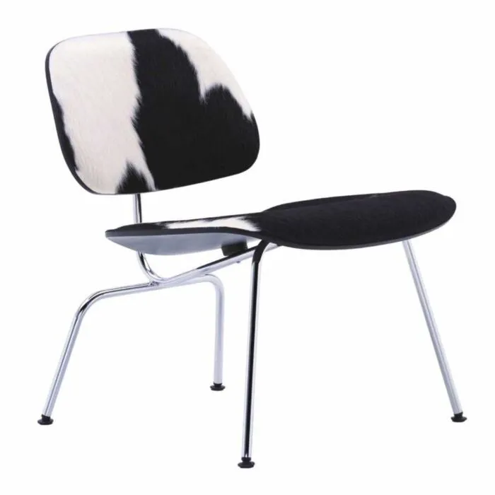Populair Vitra Eames LCM Calf's Skin fauteuil-Vacht zwart/wit