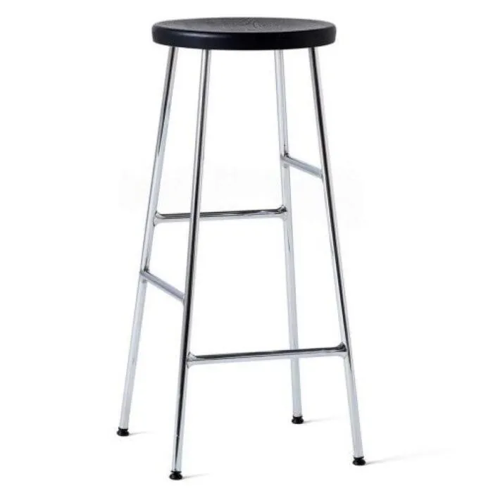 Gratis Retour Hay Cornet 65cm barkruk-Soft black, verchroomd