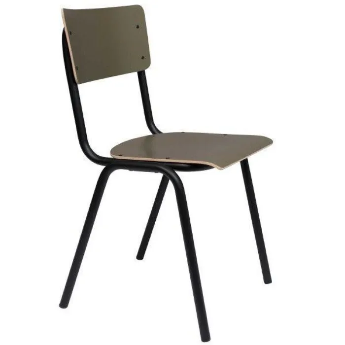 Zuiver Back to School Matte stoel-Olijf groen Lage Prijs