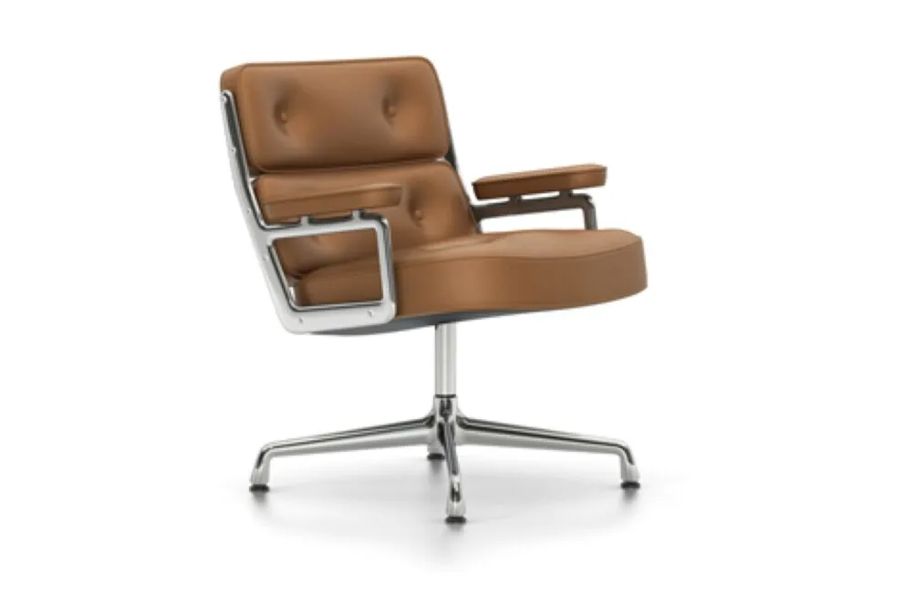 Betrouwbaar Vitra Lobby Chair ES 105 fauteuil-Cognac