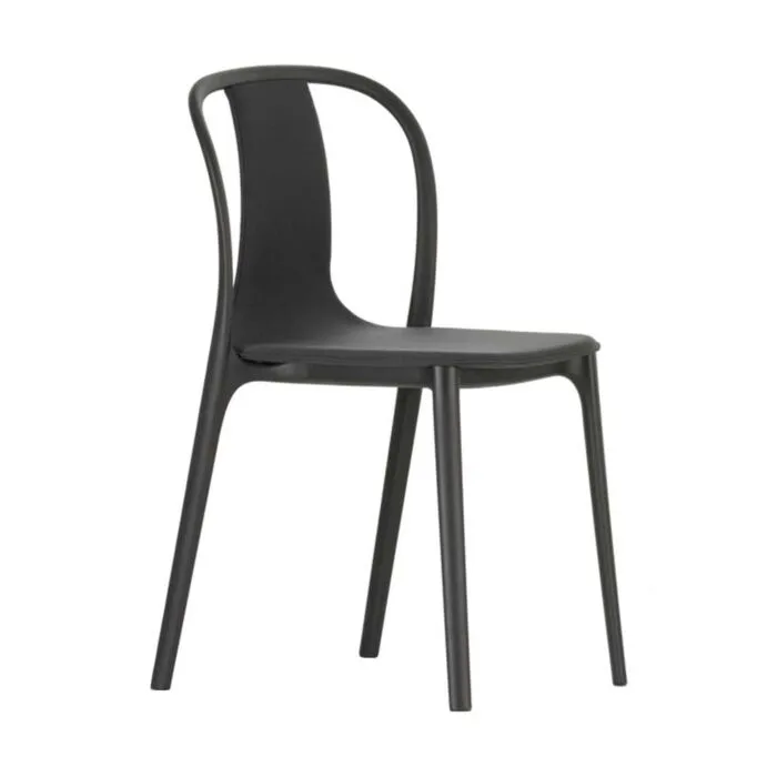 Vitra Belleville Chair gestoffeerde stoel-Stof zwart Alleen Vandaag