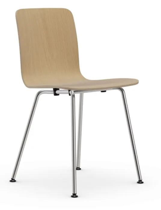 Bestel Nu Vitra Hal Ply Tube stoel verchroomd onderstel-Eiken naturel