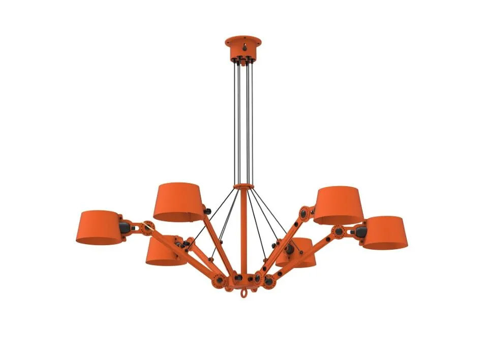 Actieprijs Tonone Bolt 6 Arm Chandelier hanglamp-Striking orange