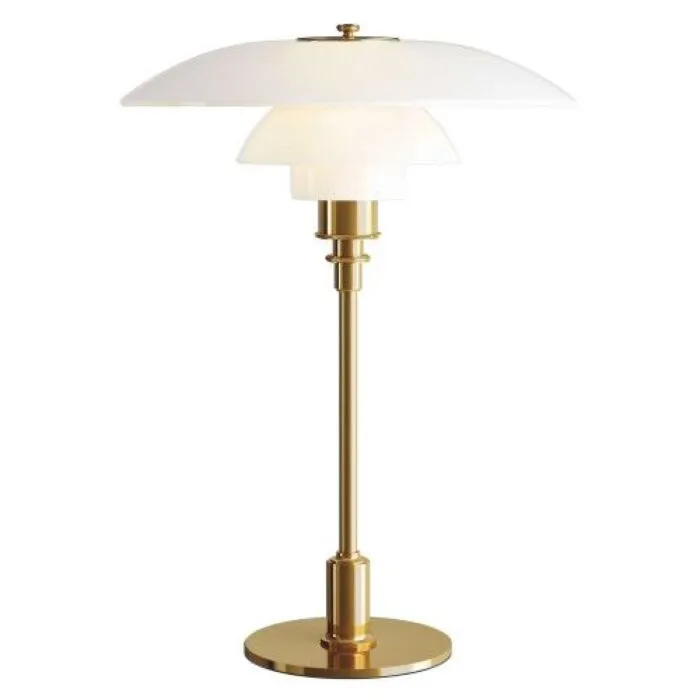 Louis Poulsen PH 3 1/2 - 2 1/2 Glas tafellamp-Messing Gecertificeerd