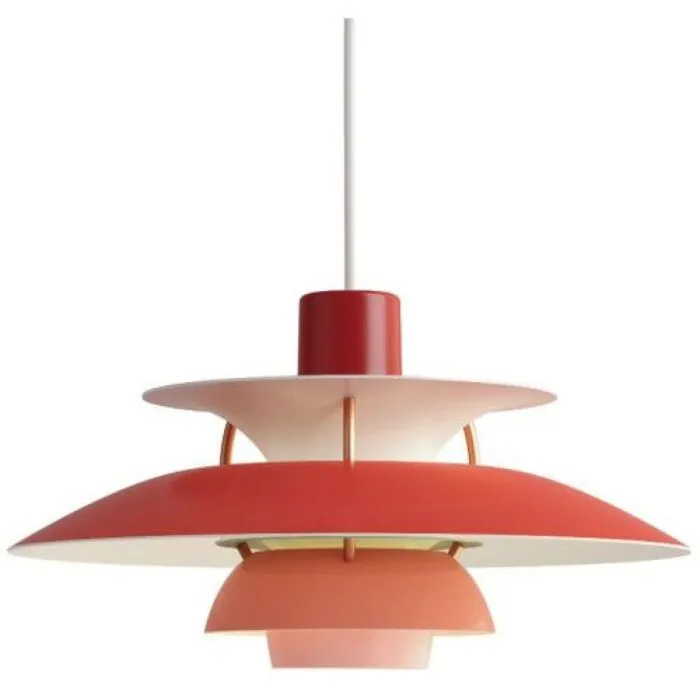 Louis Poulsen PH 5 hanglamp mini-Rood Op = Op