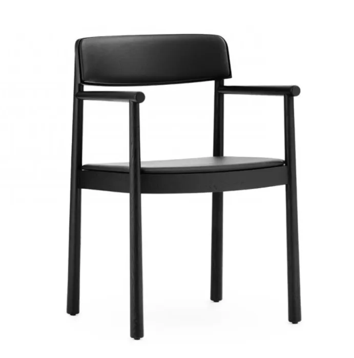 Hete Deal Normann Copenhagen Timb bekleed armstoel-Black