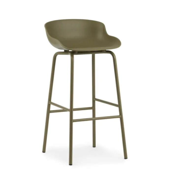 Normann Copenhagen Hyg barkruk-Olive-Zithoogte 75 cm Lage Prijs