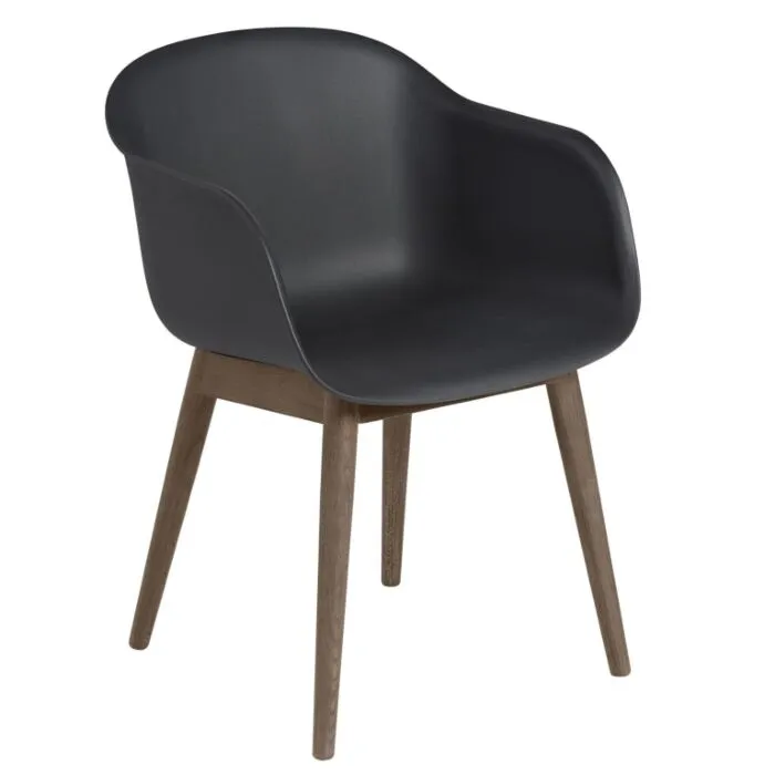 Beste Prijs muuto Fiber Wood stoel-Stained Dark Brown