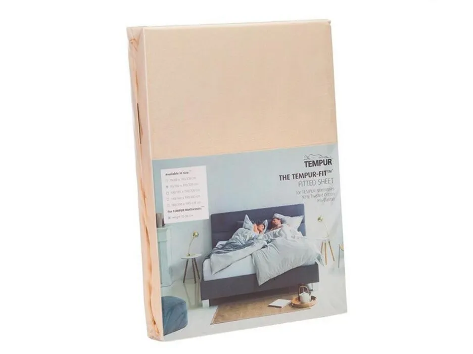 Actieprijs Tempur Jersey Stretch hoeslaken-Crème-70/80x200/220 cm