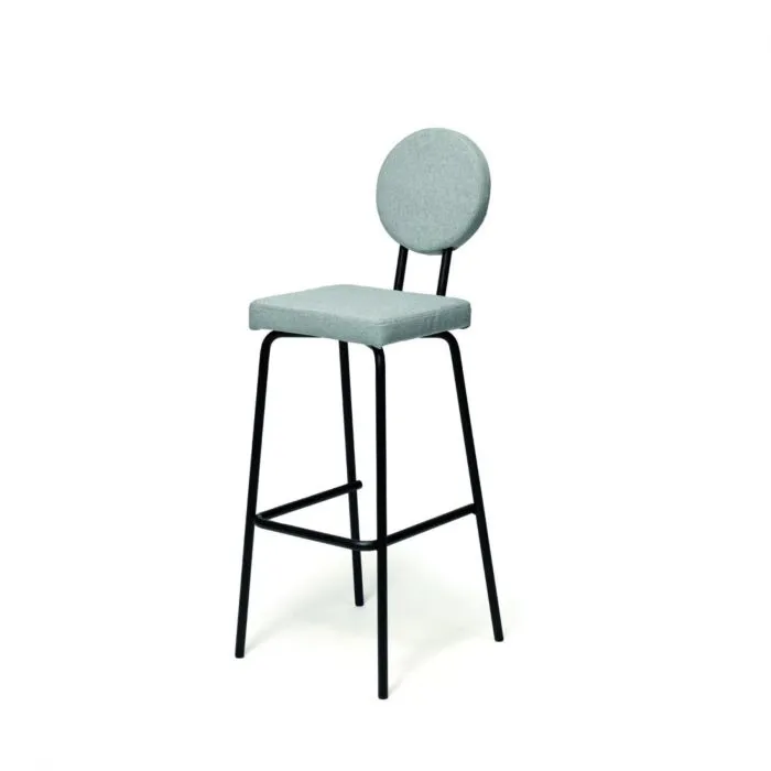 Beperkte Voorraad Puik Option Barstool barkruk Zithoogte 75 cm-Licht grijs-Vierkante zit, ronde rug