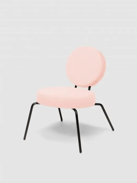 Favoriet Puik Option Lounge fauteuil-Roze-Ronde zit, ronde rug