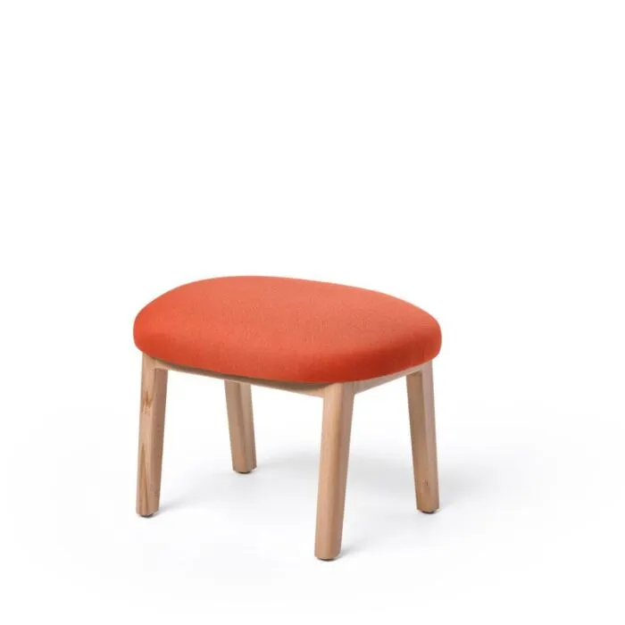 Finale Uitverkoop Puik Dost voetenbank beukenhouten onderstel-Terracotta
