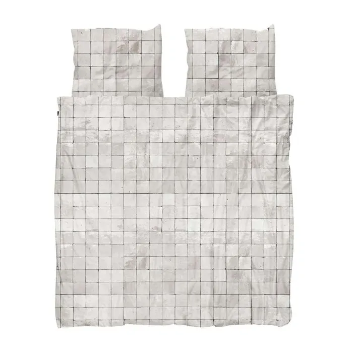 Snurk Tiles Pearl White dekbedovertrek-200x200/220 cm Betaalbaar