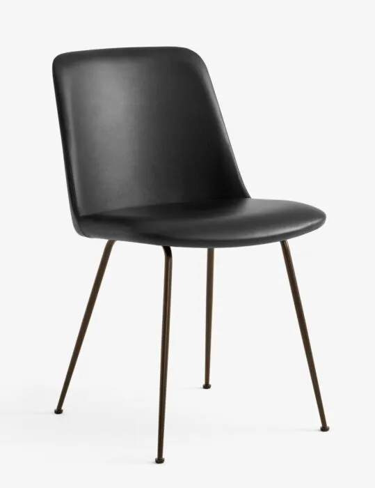 &tradition Rely HW8 stoel-Zwart leer Merkproduct