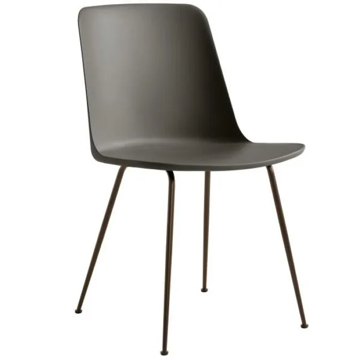 Must-Have &tradition Rely HW6 stoel bronzed onderstel-Stone grey
