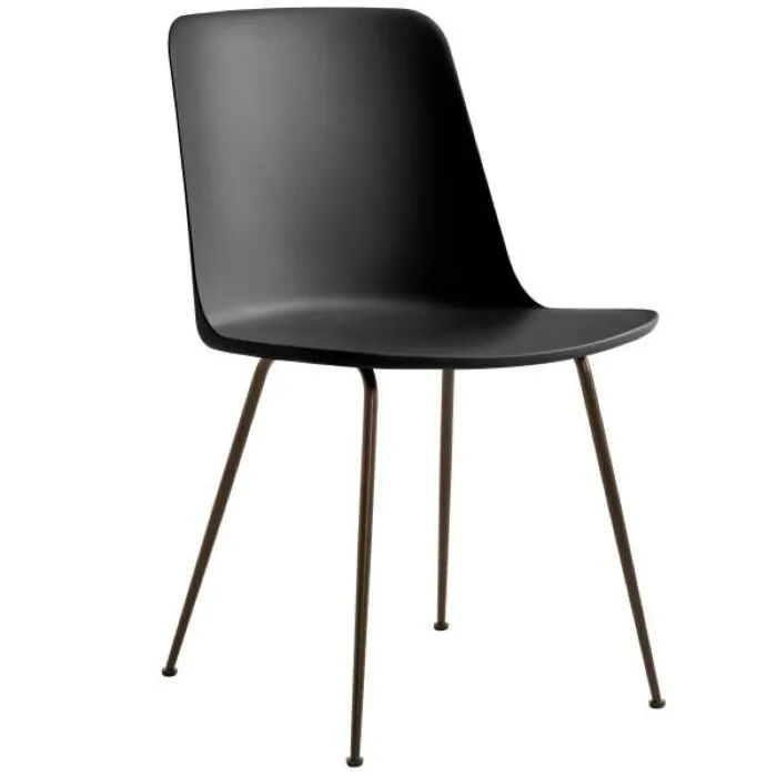 Nieuw &tradition Rely HW6 stoel bronzed onderstel-Zwart
