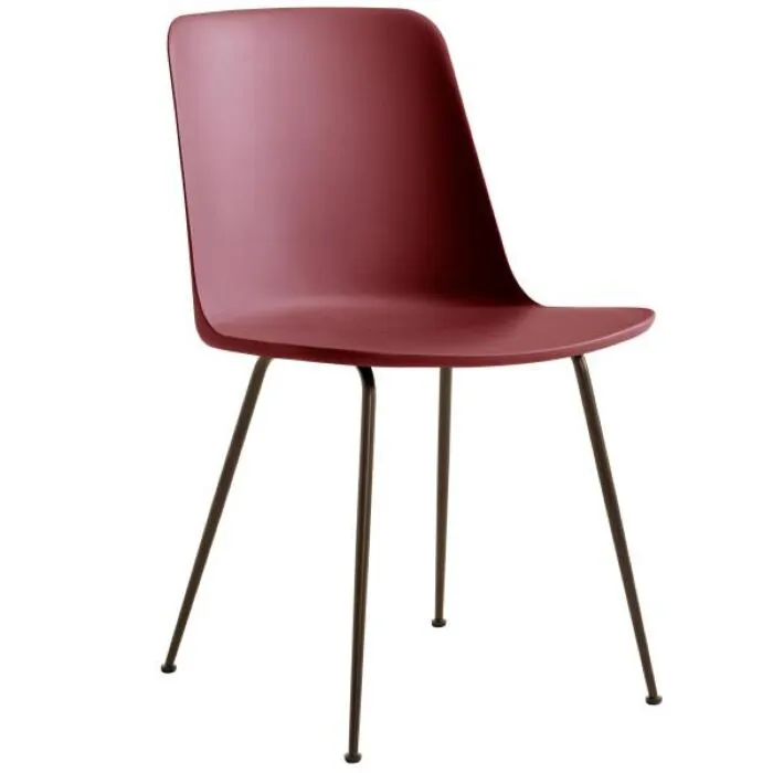 Beperkte Voorraad &tradition Rely HW6 stoel bronzed onderstel-Roodbruin