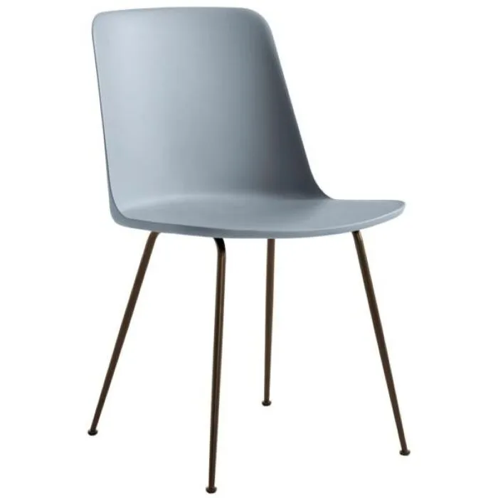 Laatste Versie &tradition Rely HW6 stoel bronzed onderstel-Licht blauw