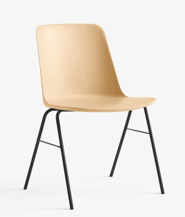 Beperkte Voorraad &tradition Rely HW26 stoel zwart onderstel-Beige sand