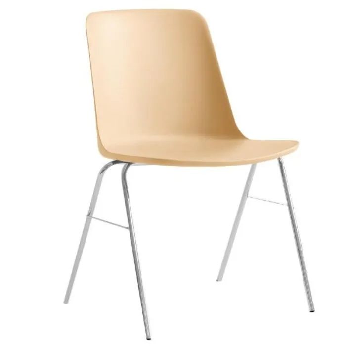 &tradition Rely HW26 stoel chroom onderstel-Beige sand Speciale Aanbieding