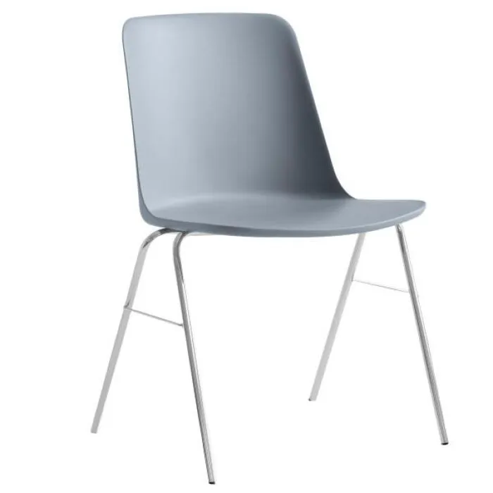 Fabrieksprijs &tradition Rely HW26 stoel chroom onderstel-Licht blauw