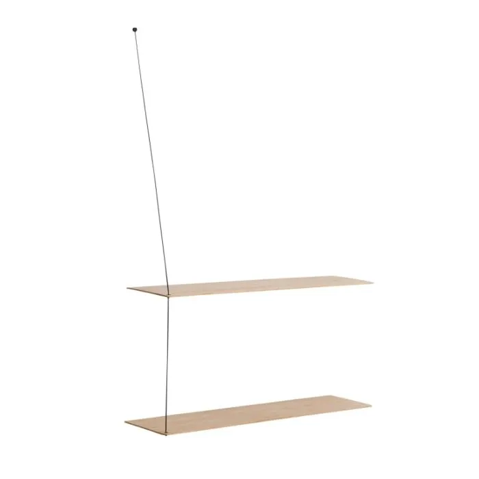 WOUD Stedge wandplank-Eiken whitewash blanke olie-80 cm Korting