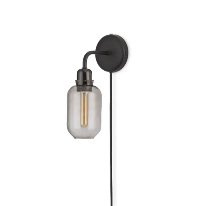 Favoriet Normann Copenhagen Amp wandlamp-Smoke/Black