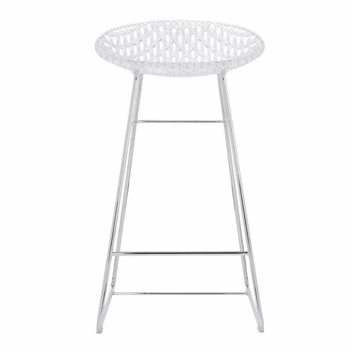 Kartell Smatrik barkruk-Kristal-verchroomd Speciale Aanbieding