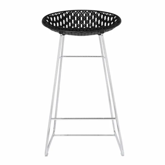 Op = Op Kartell Smatrik barkruk-Zwart-verchroomd